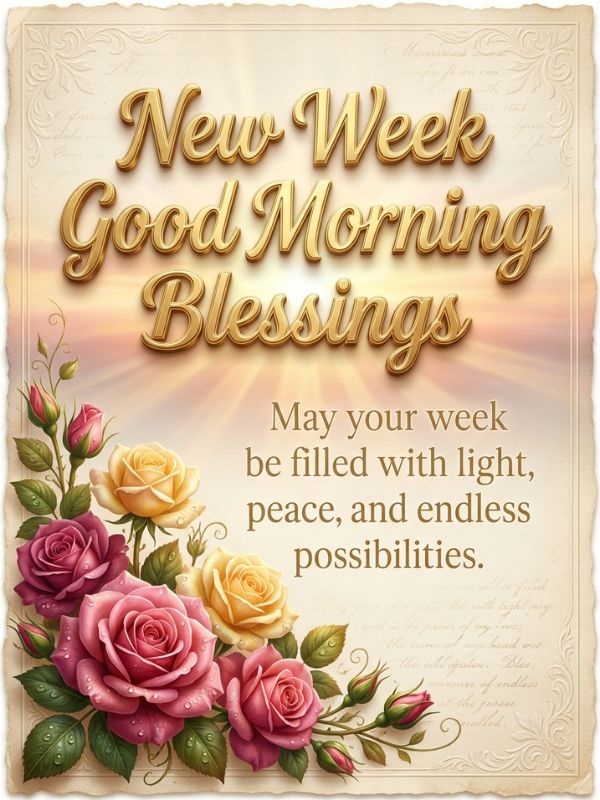 New Week Good Morning Blessings