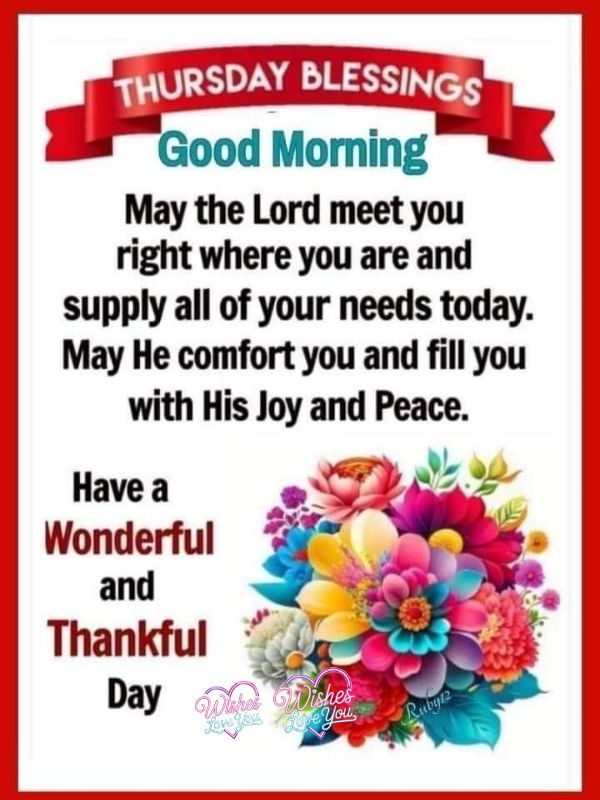 Thursday Prayers and Blessings