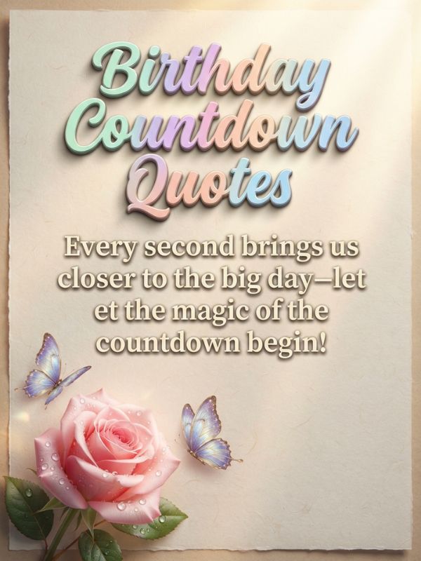 Birthday Countdown Quotes in English