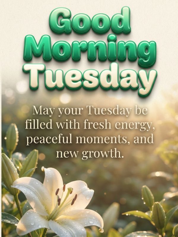 Good Morning Tuesday Inspirational Blessings