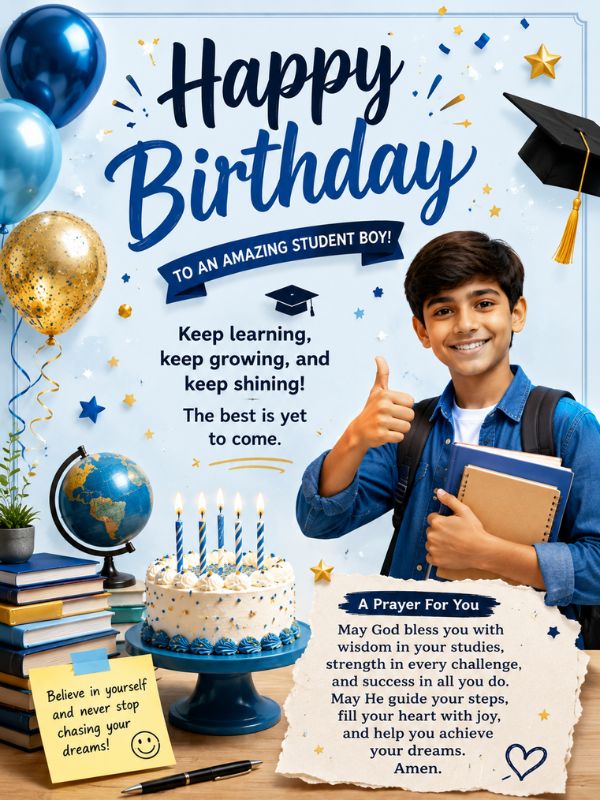 Birthday Wishes For Student Boy