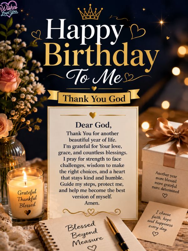 Birthday Wishes for Myself Thanking God